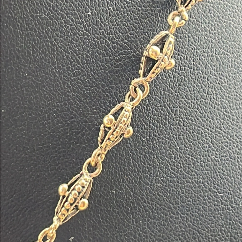 Damascene Style 2.5 in. Dragon pendant abs 20” chain. Vintage marked Spain - Picture 4 of 9